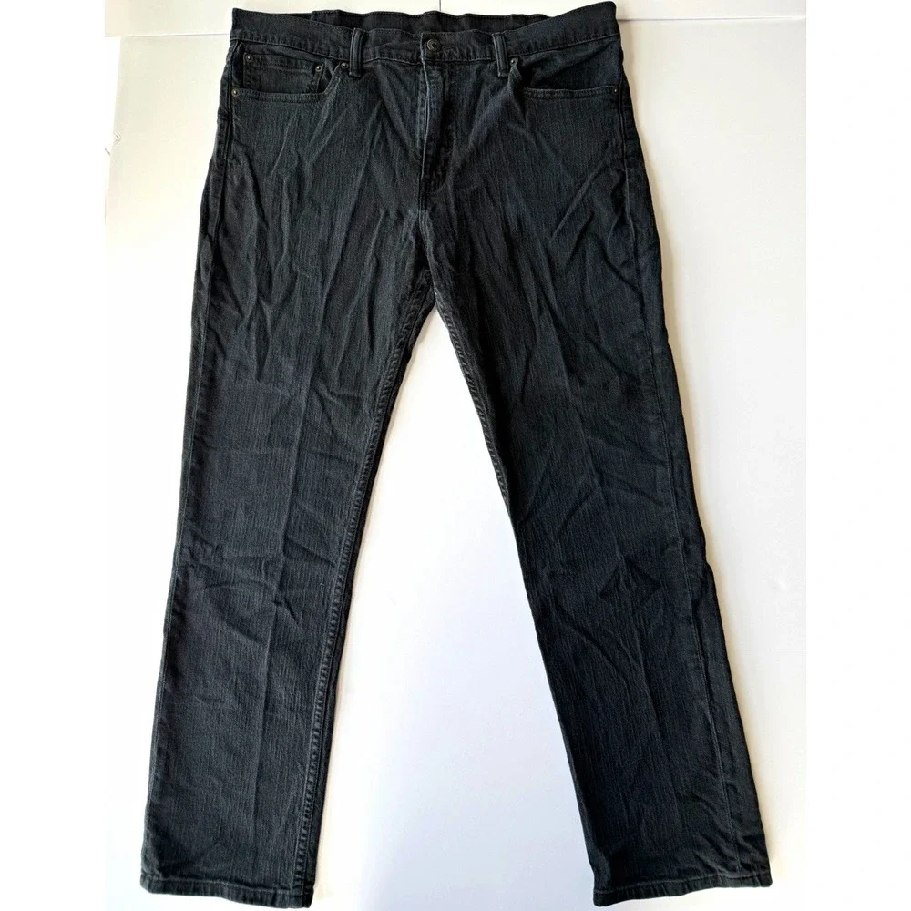 Levi's Men's Slim Fit Jeans Black Dark Wash Stretch Denim 5-Pocket